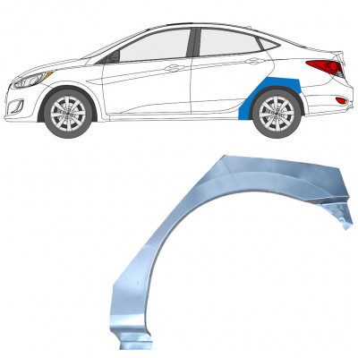 Hátsó sárvédő javító panel hoz Hyundai Accent 2010- / Bal 12803