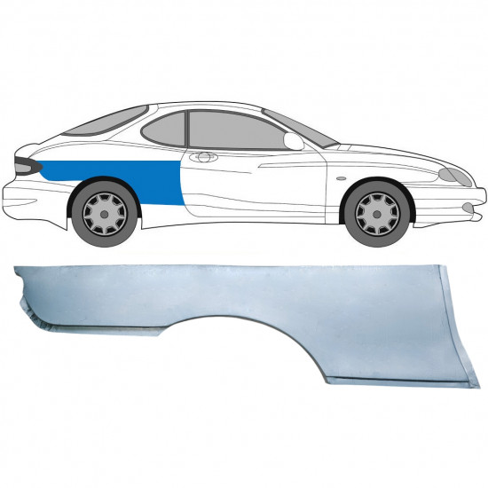 Hátsó sárvédő javító panel hoz Hyundai Rd 1996-2002 / Jobb / COUPE 6308