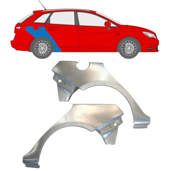 Hátsó sárvédő javító panel hoz Seat Ibiza 2008-2017 / Bal+Jobb / COMBI / Készlet 14609