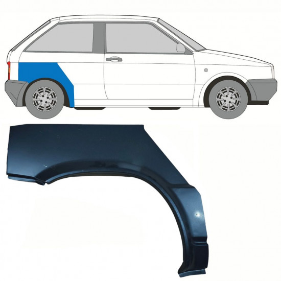 Hátsó sárvédő javító panel hoz Seat Ibiza 1984-1993 / Jobb 10736