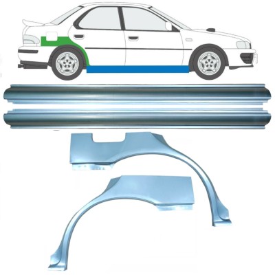 Küszöb és hátsó sárvédő javító panel hoz Subaru Impreza GC GF 1992-2000 / Bal+Jobb / Készlet 10667