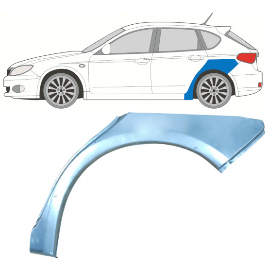 Hátsó sárvédő javító panel hoz Subaru Impreza 2007-2013 / Bal 7865