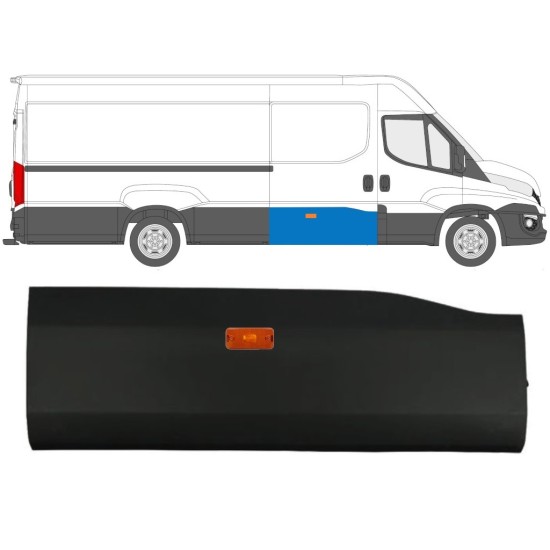 Tolóajtó oldali díszítő elem lámpával hoz Iveco Daily 2014-2019 / Jobb / Készlet 16656
