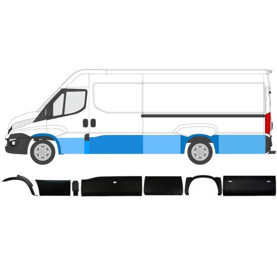 Oldalsó díszítő elemek készlete hoz Iveco Daily 2014-2019 / Bal / 11982