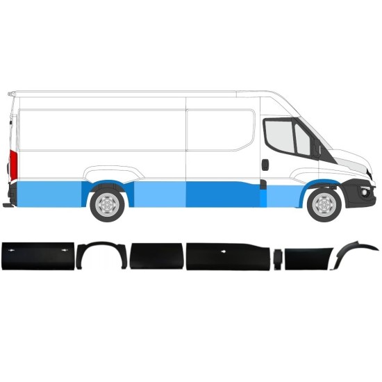 Oldalsó díszítő elemek készlete hoz Iveco Daily 2014-2019 / Jobb / 11981