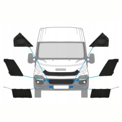 Első lökhárító takarók hoz Iveco Daily 2014-2019 / Készlet 10293