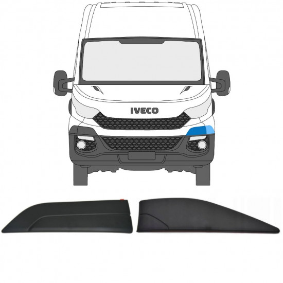 Lökhárító védő díszítő elem + első sárvédő hoz Iveco Daily 2014-2019 / Bal / Készlet 11845