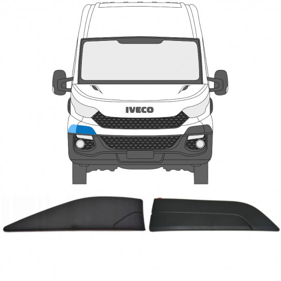 Lökhárító védő díszítő elem + első sárvédő hoz Iveco Daily 2014-2019 / Jobb / Készlet 11844