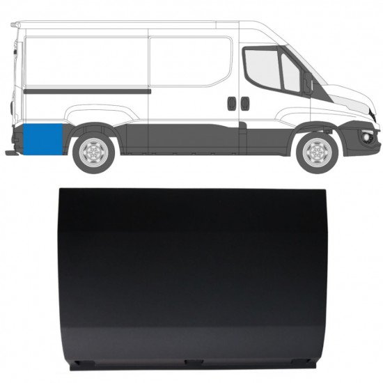 Hátsó oldalsó díszléc a kerék mögött hoz Iveco Daily 2014-  / SWB / Bal = Jobb (szimmetrikus) 11980