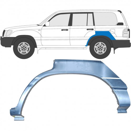 Hátsó sárvédő javító panel hoz Toyota Land Cruiser 1998-2007 / Bal 7055