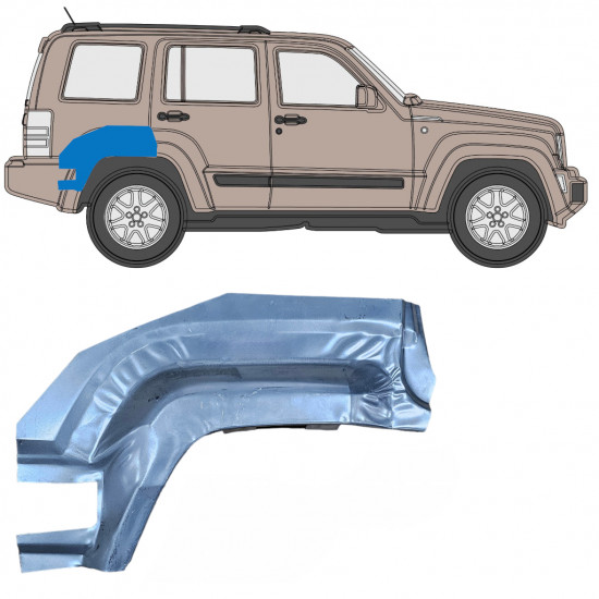 Hátsó sárvédő hátsó rész javító panel hoz Jeep Liberty 2008-2013 / Jobb 7940