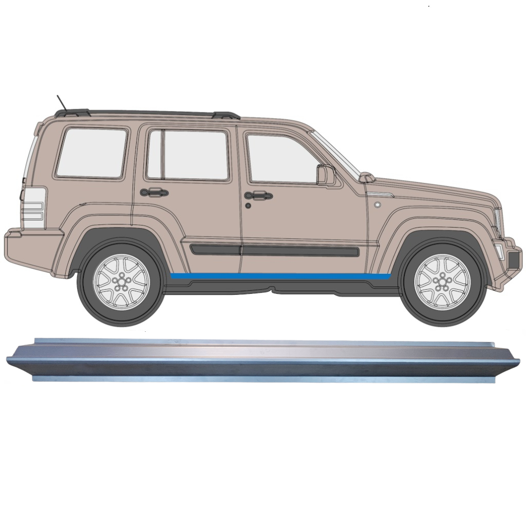Küszöb Javító Panel Hoz Jeep Liberty 2008-2013 / Bal = Jobb (Szimmetrikus) 7175