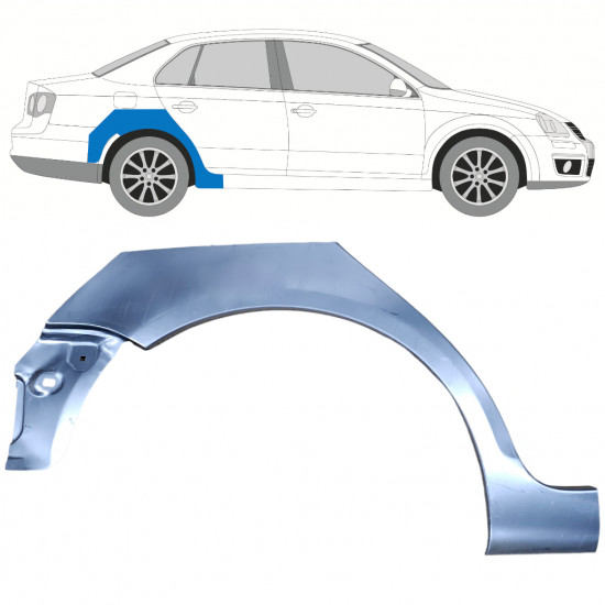 Hátsó sárvédő javító panel hoz Volkswagen Jetta 2005-2010 / Jobb 11555