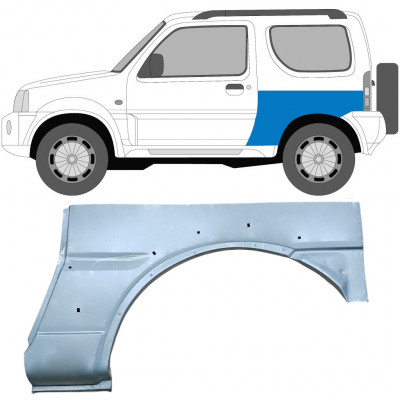 Hátsó sárvédő javító panel hoz Suzuki Jimny 1998-2018 / Bal 7033