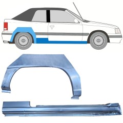 Küszöb és hátsó sárvédő javító panel hoz Opel Kadett E Astra 1984-1993 / Jobb / CABRIO / Készlet 12583