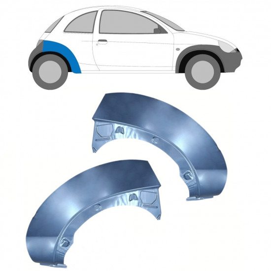 Hátsó sárvédő javító panel hoz Ford KA 1996-2008 / Bal+Jobb / Készlet 9405