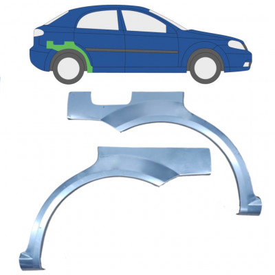 Hátsó sárvédő javító panel hoz Chevrolet Lacetti 2003-2009 / Bal+Jobb / Készlet 9808