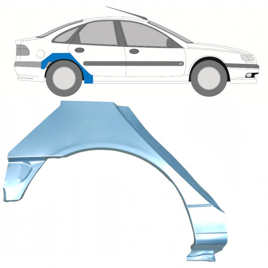 Hátsó sárvédő javító panel hoz Renault Laguna 1994-2001 / Jobb 7931