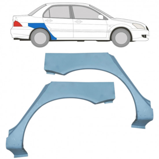 Hátsó sárvédő javító panel hoz Mitsubishi Lancer 2003-2008 / Bal+Jobb / Készlet 9210