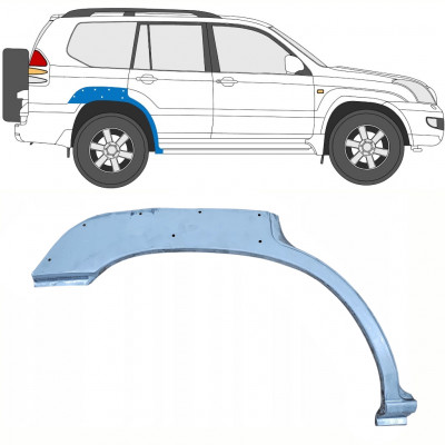 Lyukas hátsó sárvédő javító panel hoz Toyota Land Cruiser 2003-2010 / Jobb 10212