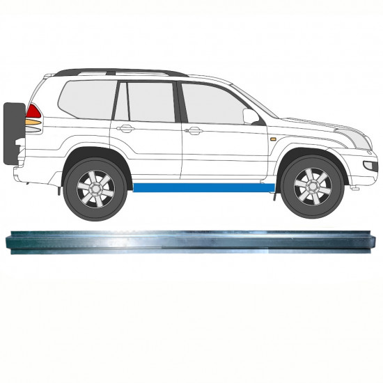 Belső küszöb javító panel hoz Toyota Land Cruiser 2003-2010 / Bal = Jobb (szimmetrikus) 8371