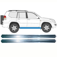 Belső küszöb javító panel hoz Toyota Land Cruiser J120 2003-2010 / Bal = Jobb (szimmetrikus) / Készlet 10082