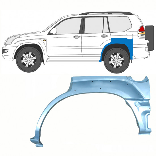 Hátsó sárvédő javító panel hoz Toyota Land Cruiser 2003-2010 / Bal 8763