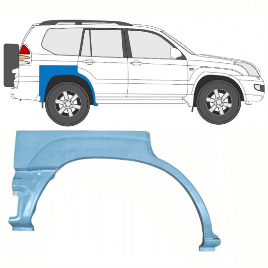 Hátsó sárvédő javító panel hoz Toyota Land Cruiser 2003-2010 / Jobb 8762