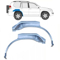 Hátsó sárvédő javító panel hoz Toyota Land Cruiser J120 2003-2010 / Bal+Jobb / Készlet 9959