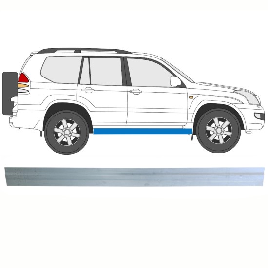 Belső küszöb javító panel hoz Toyota Land Cruiser J120 2003-2010 / Bal = Jobb (szimmetrikus) 16130