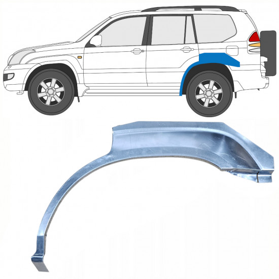 Hátsó sárvédő javító panel hoz Toyota Land Cruiser 2003-2010 / Bal 7935