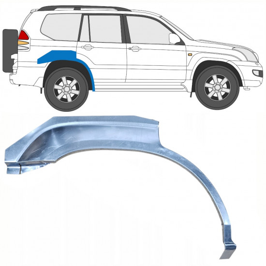 Hátsó sárvédő javító panel hoz Toyota Land Cruiser 2003-2010 / Jobb 7934