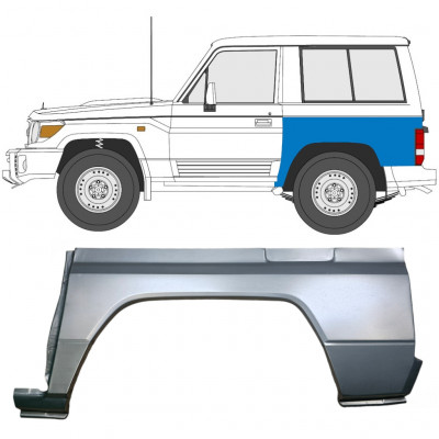 Hátsó sárvédő javító panel hoz Toyota Land Cruiser 1984-1993 / Bal 7057