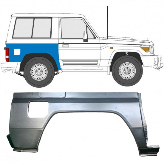 Hátsó sárvédő javító panel hoz Toyota Land Cruiser 1984-1993 / Jobb 7056