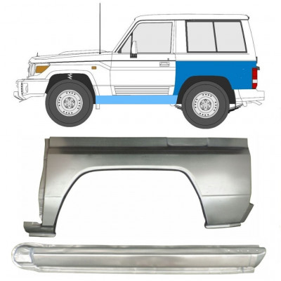 Küszöb és hátsó sárvédő javító panel hoz Toyota Land Cruiser 1984-1993 / Bal / Készlet 11479