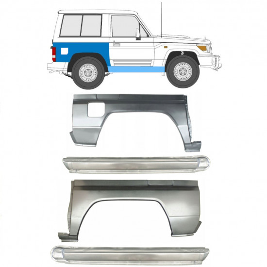 Küszöb és hátsó sárvédő javító panel hoz Toyota Land Cruiser 1984-1993 / Készlet 11480