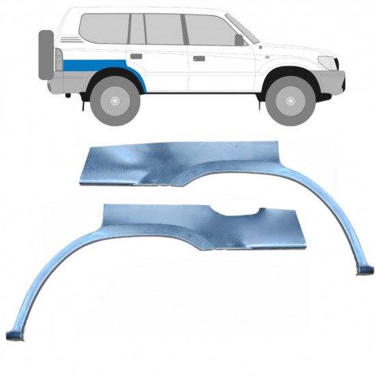 Hátsó sárvédő javító panel hoz Toyota Land Cruiser 1996-2002 / Bal+Jobb / Készlet 9235