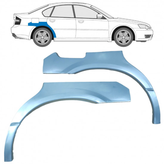 Hátsó sárvédő javító panel hoz Subaru Legacy 1998-2004 / Bal+Jobb / Készlet 9189