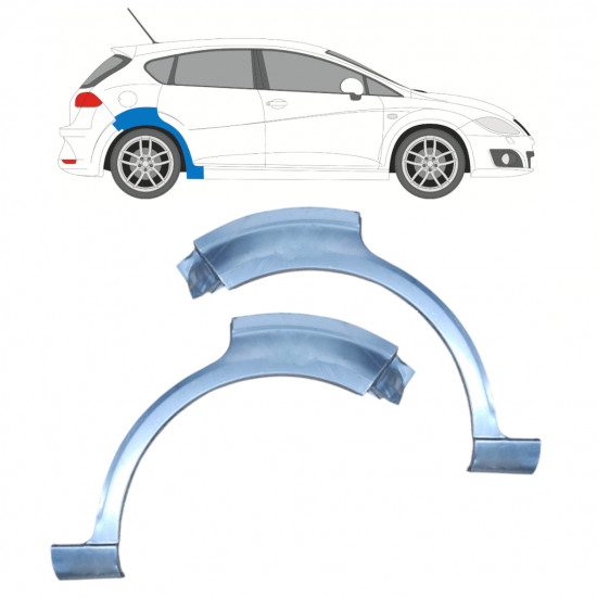 Hátsó sárvédő javító panel hoz Seat Leon 2005-2012 / Bal+Jobb / Készlet 9974