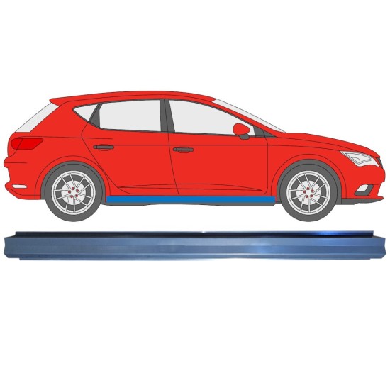 Belső küszöb javító panel hoz Seat Leon 2012-2020 / Bal = Jobb (szimmetrikus) 16985