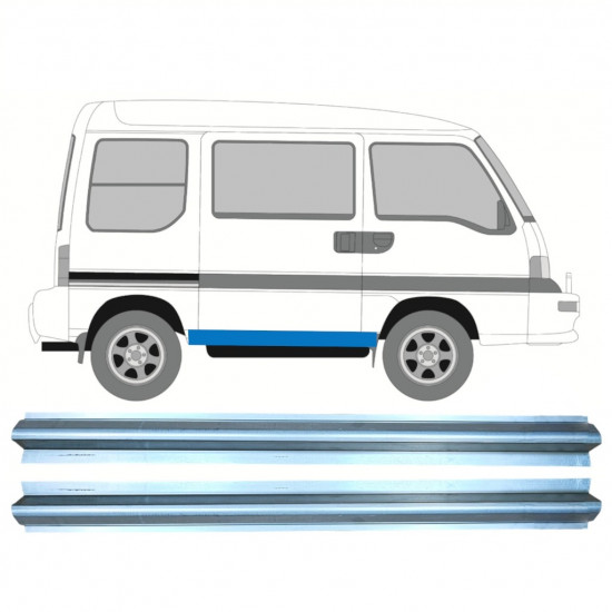 Küszöb javító panel hoz Subaru Libero 1993-1998 / Bal = Jobb (szimmetrikus) / Készlet 11306