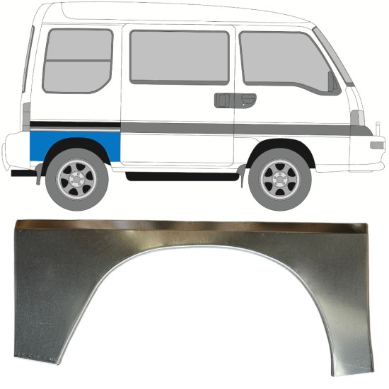 Hátsó sárvédő javító panel hoz Subaru Libero 1983-1998 / Jobb 15049