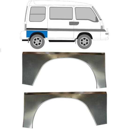 Hátsó sárvédő javító panel hoz Subaru Libero 1983-1998 / Bal+Jobb / Készlet 15051