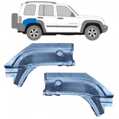 Hátsó sárvédő hátsó rész javító panel hoz Jeep Liberty 2001-2008 / Bal+Jobb / Készlet 9914