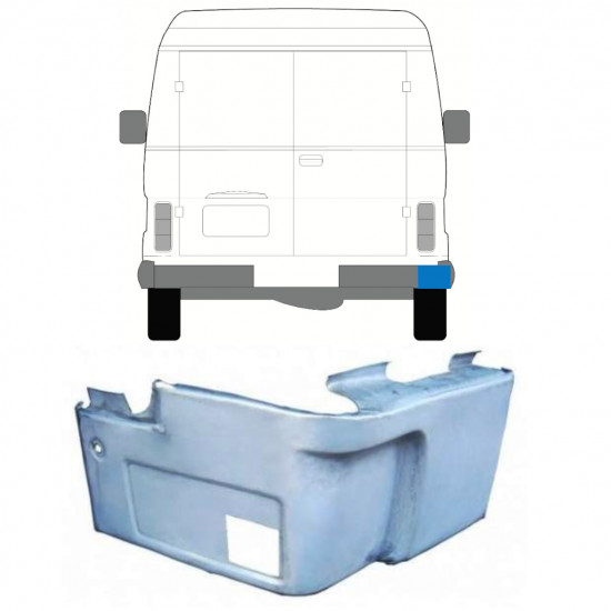 Hátsó sarok javító panel hoz Volkswagen LT 1975-1996 / Jobb 11652