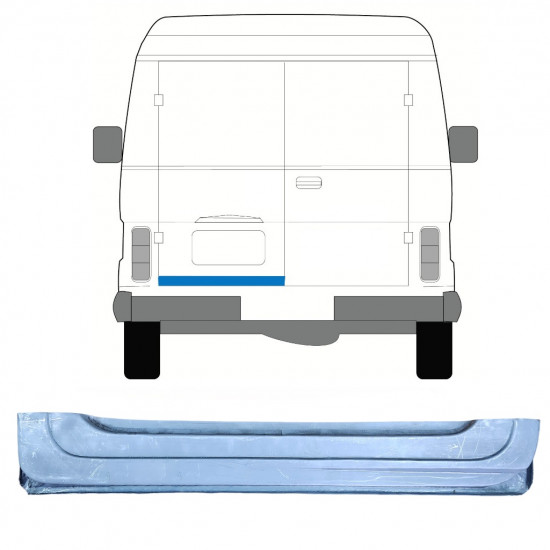 Belső hátsó ajtó javító panel hoz Volkswagen LT 1975-1996 / Bal 7955