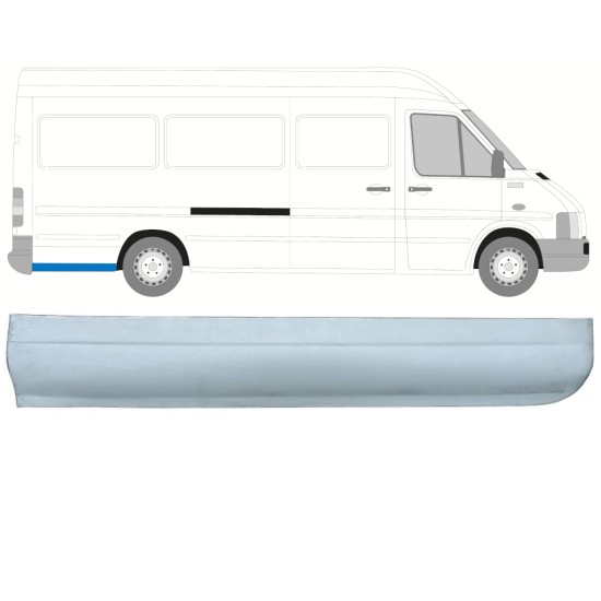 Alsó hátsó sárvédő javító panel hoz Volkswagen LT 1996-2005 / Jobb 13832