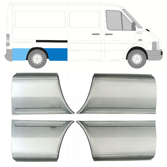 Hátsó sárvédő javító panel hoz Volkswagen LT 1996-2005 / Bal+Jobb / Készlet 14027