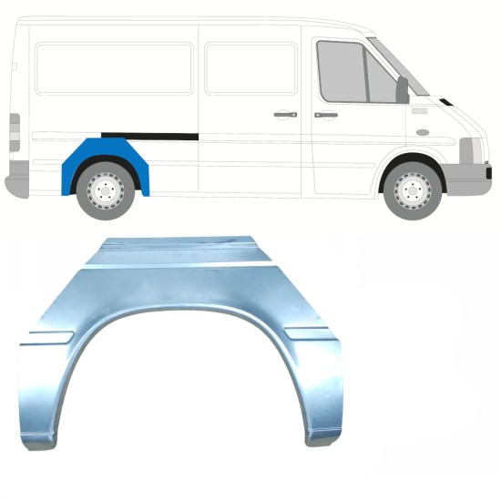 Hátsó sárvédő javító panel hoz Volkswagen LT 1996-2005 / Bal = Jobb (szimmetrikus) 16598