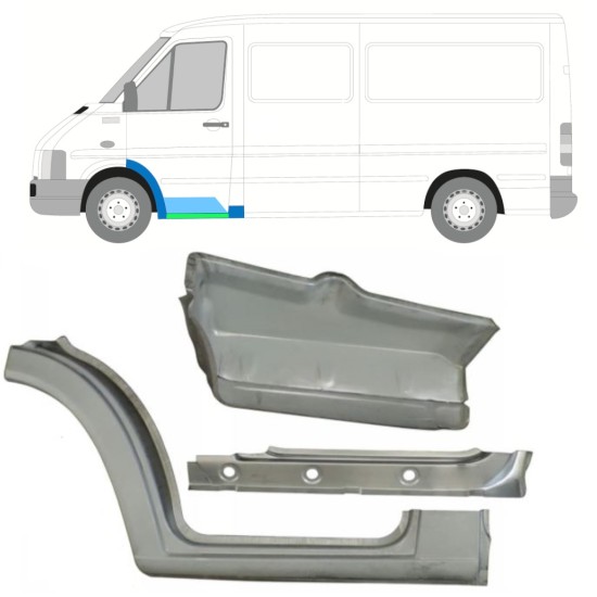 Belső küszöb, sárvédő és első lépcső javító panel hoz Volkswagen LT 1996-2005 / Bal 16574